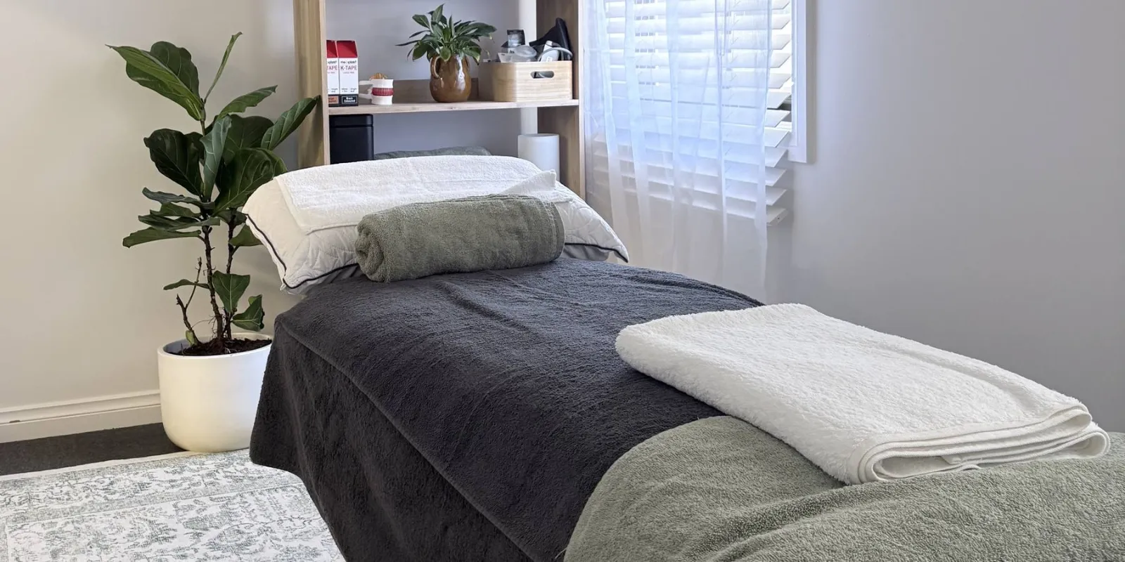 Remedial massage treatment room at Flinders Health and Wellness Clinic